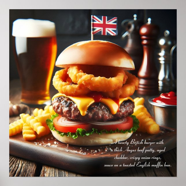 London Calling Burger Poster (Framsidan)