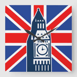 London Calling Fyrkantig Klocka