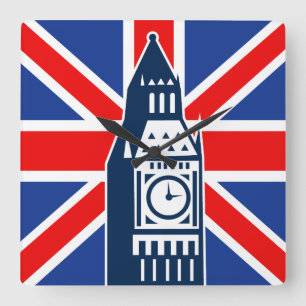 London Calling Fyrkantig Klocka