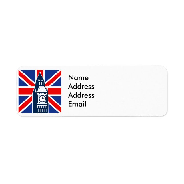 London Calling Returadress Etikett (Framsidan)