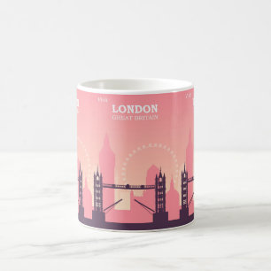 London Calling: Vintage Underbar Britain Travel Kaffemugg