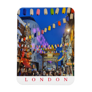 London Chinatown på kvällsskåpet magnet