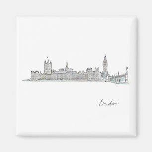 London City Big Ben Architecture Landcape Magnet