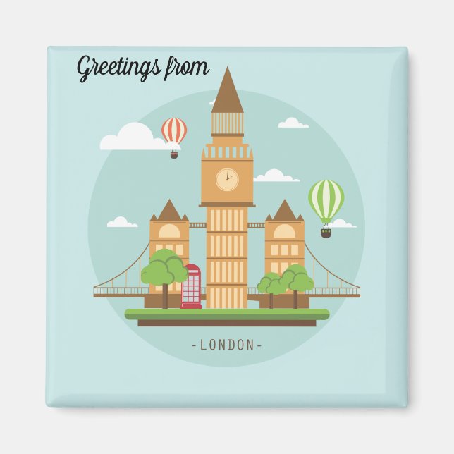 London City Illustration Magnet (Framsidan)