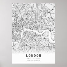 London City Karta Poster