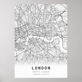 London City Karta Poster