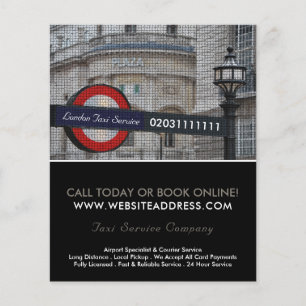 London City Mosaic Effect Taxi Sign & Pris List Flygblad