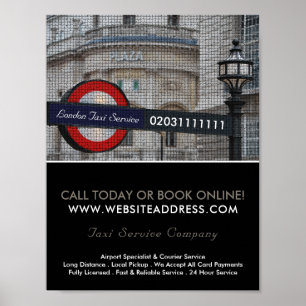 London City Mosaic Effect Taxi-skyltning Poster