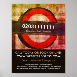 London City Mosaic Effect Taxi-skyltning Poster
