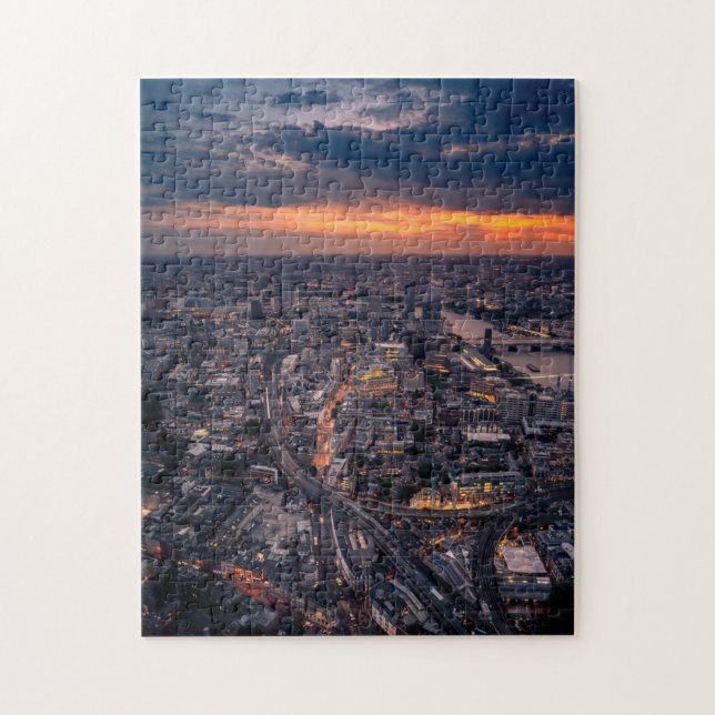 London City Night Photography Scenia Puzzles Big Pussel (Vertikal)