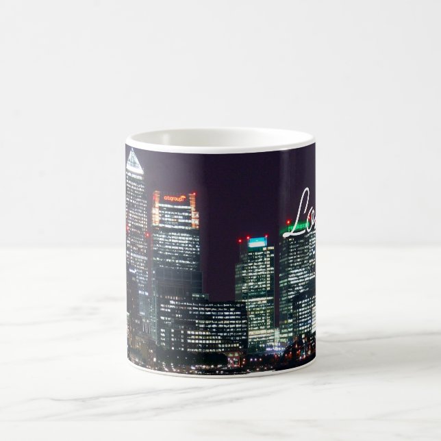 London City Night Skyline UK British Travel Kaffemugg (Center)