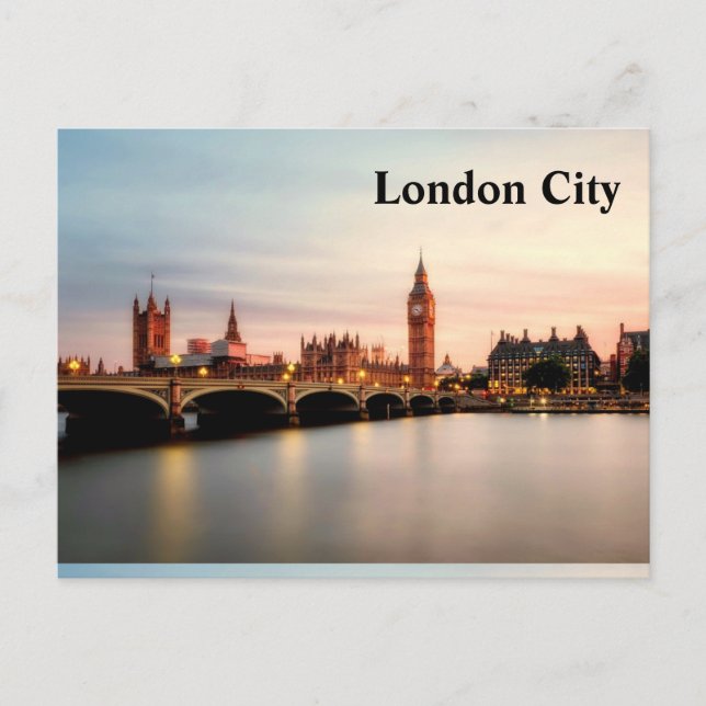 London City Postcard Big Ben Vykort (Framsida)