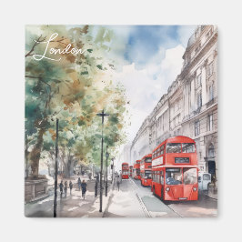 London City Red buss England Travel Magnet