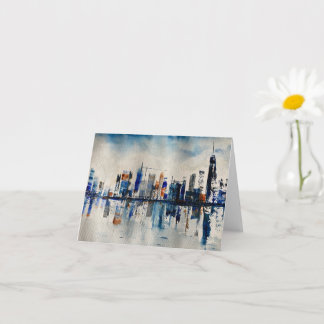 London City Skyline Abstrakt Painting Kort