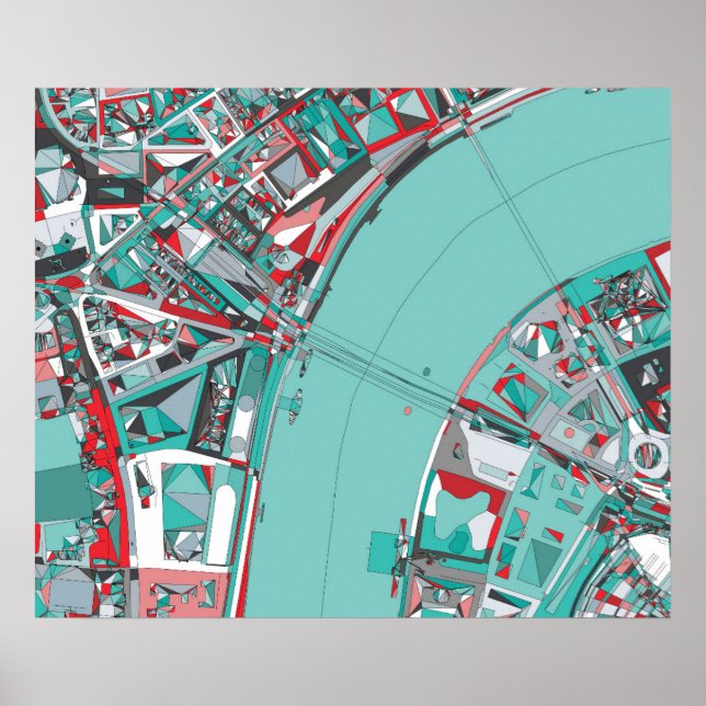 London City Structure Karta Poster (Framsidan)
