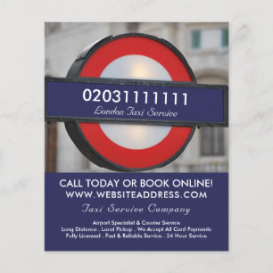 London City Taxi Sign & Pris List Flygblad