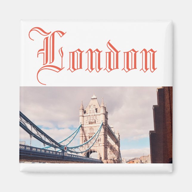 London City Tower Bridge Landskapsmagnet Magnet (Framsidan)