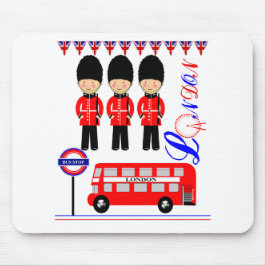 London City UK Rött vitt blått Union Jack Cute Musmatta