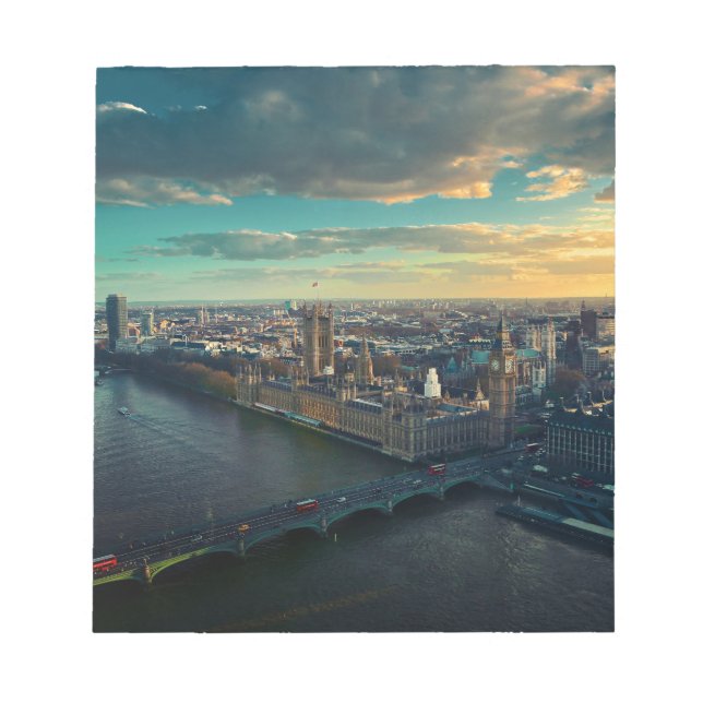 London Cityscape med Sunset Anteckningsblock (Framsida)
