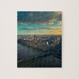 London Cityscape med Sunset Pussel