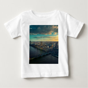 London Cityscape med Sunset T Shirt