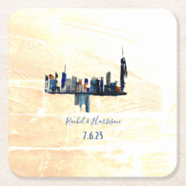 London cityscape Pavisserligen liggande liggande B Underlägg Papper Kvadrat