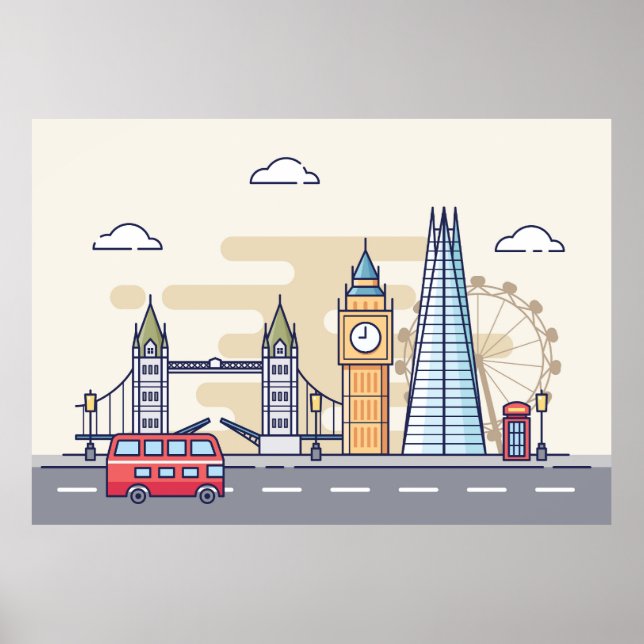 London Cityscape Poster (Framsidan)