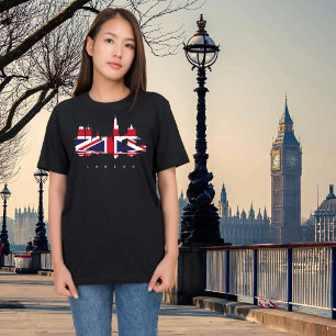 London Clock Tower Union Jack Resa T Shirt