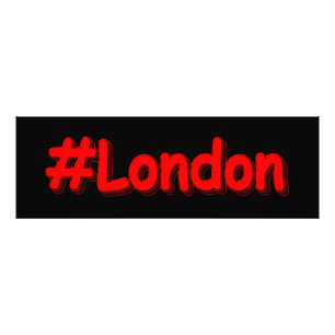 "#London" Cute Design. Köp nu Fototryck