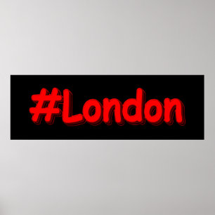"#London" Cute Design. Köp nu Poster
