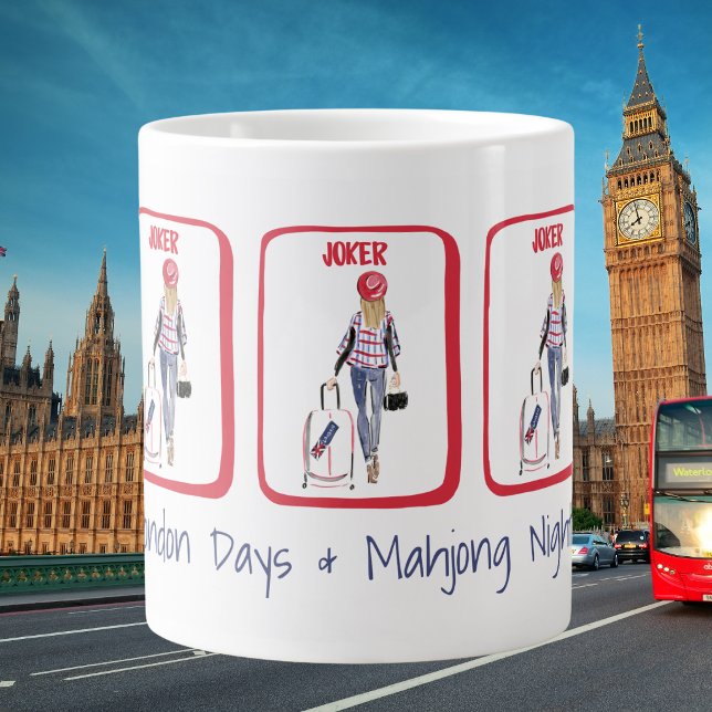 London dagar & Mahjong nätter / Mahjong-gåva Jumbo Mugg (Skapare uppladdad)