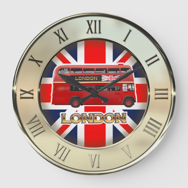 London den röda bussen stor klocka (Framsida)