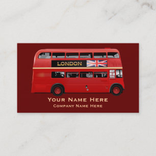 London den röda bussen visitkort