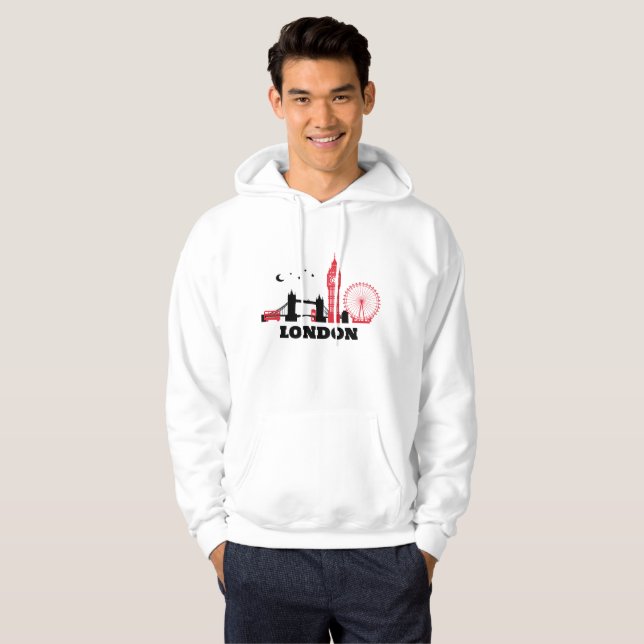 LONDON Design Hoodie (Hel framsida)