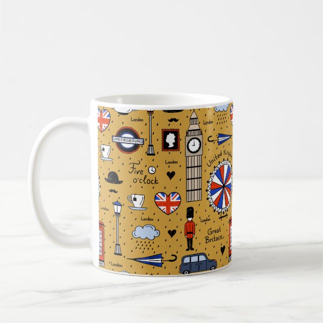 London Doodles Kaffemugg (Vänster)