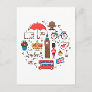 London Doodles Vykort