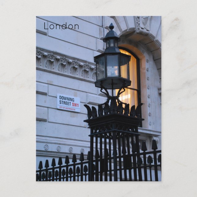 London - Downing Street Helg Vykort (Framsida)