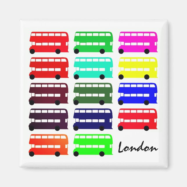 London & Dubbla Decker Buss / British transport Magnet (Framsidan)