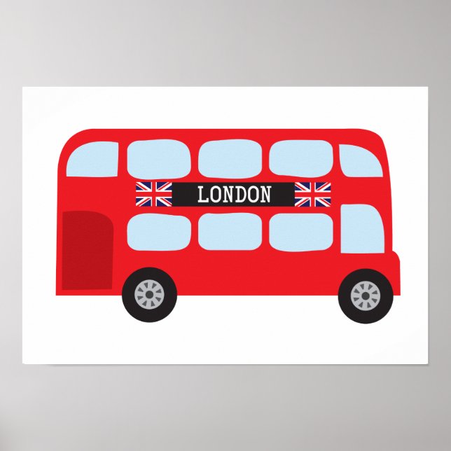 London dubbla-decker buss poster (Framsidan)
