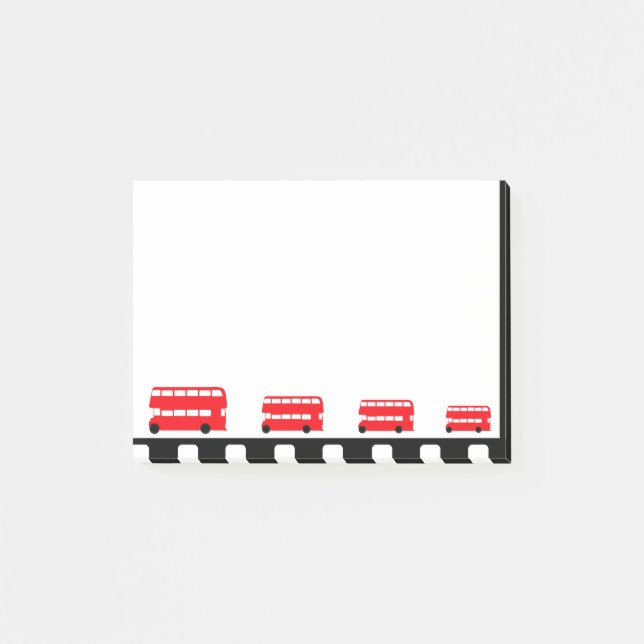London Dubbla Decker Buss, Red teckning (kontoret) Post-it Block (Framsida)
