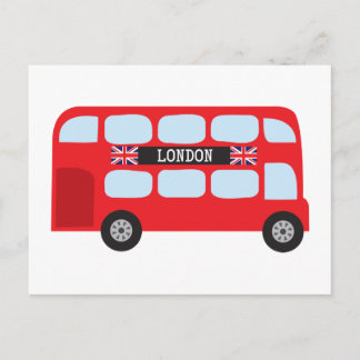 London dubbla-decker buss vykort