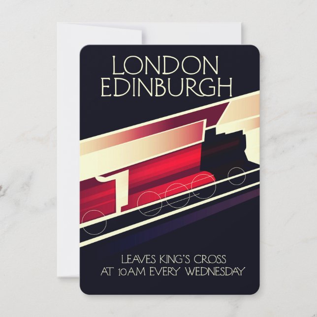 London Edinburgh Locomotive vintage stil poster (Framsida)