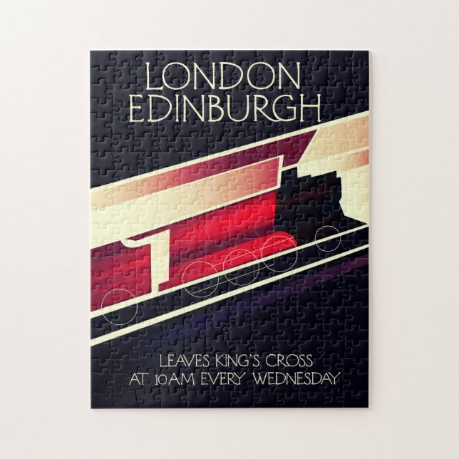 London Edinburgh Locomotive vintage stil poster Pussel (Vertikal)