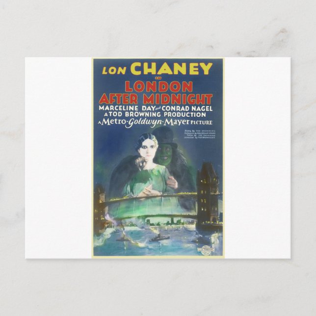 LONDON EFTER MIDNIGHT av Philip J. Riley Vykort (Framsida)