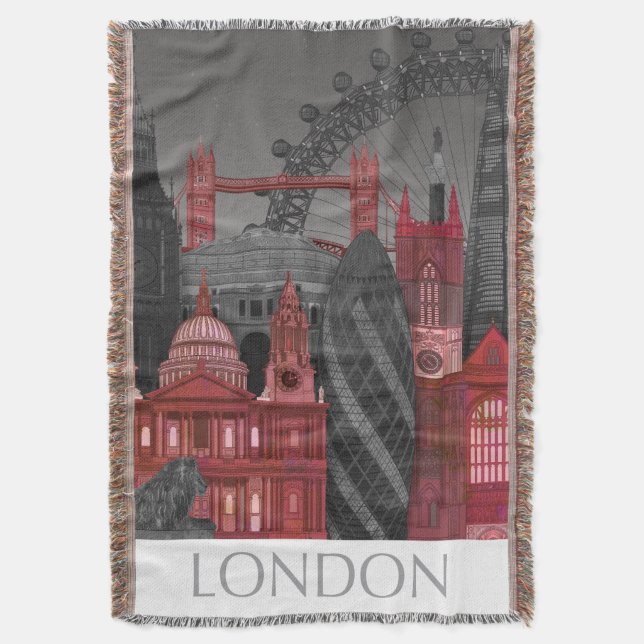 London Elevations by Night - Red Filt (Framsidan Vertikal)