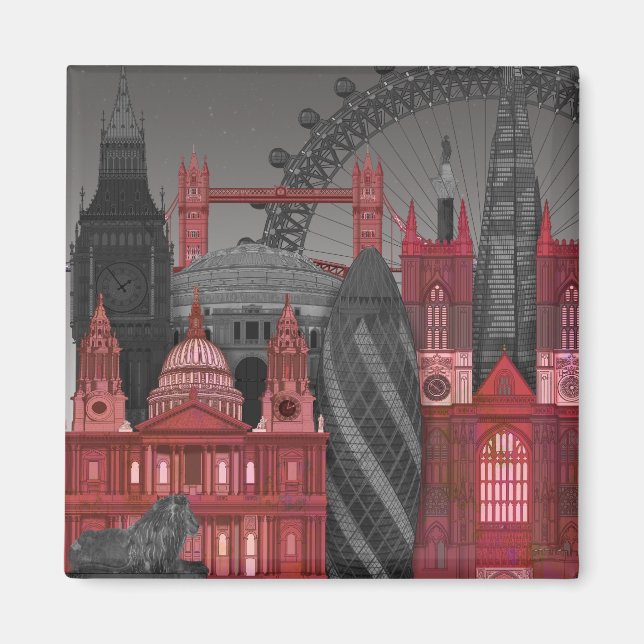 London Elevations by Night - Red Magnet (Framsidan)