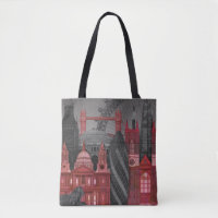 London Elevations by Night - Red