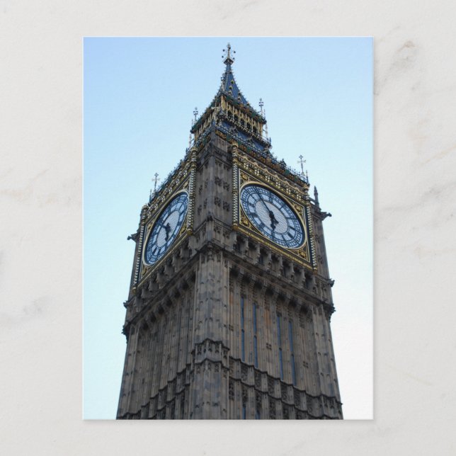 London - Elizabeth Torn & Big Ben Vykort (Framsida)