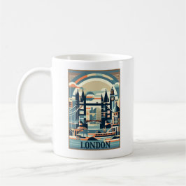 London England Art Deco Kaffemugg