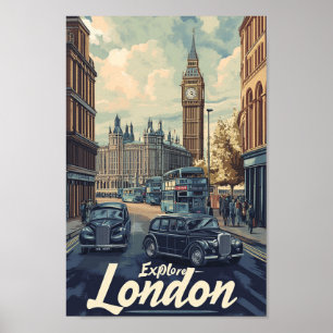 London England Berömd Travel Ställe Poster